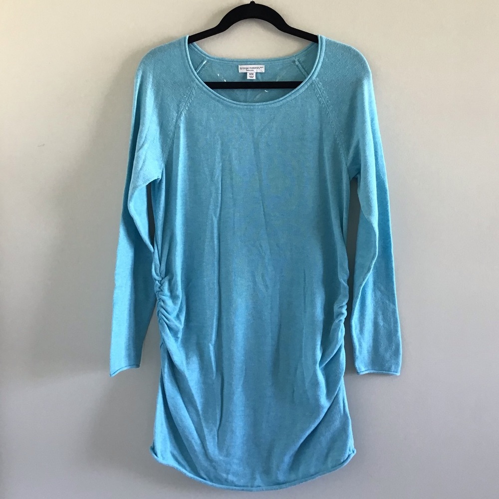Liz Lange Maternity Sweater Dress (Aqua Blue)